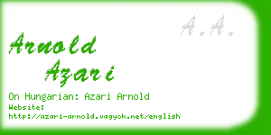 arnold azari business card